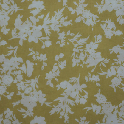 Golden Floral Silhouette Viscose per/metre