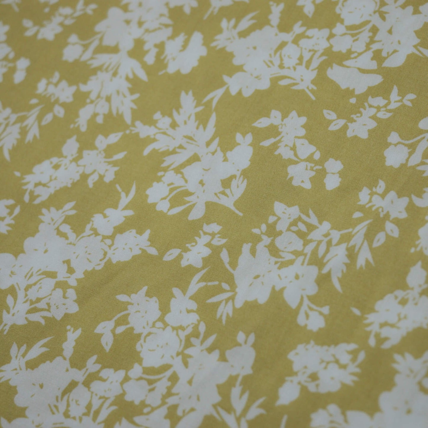 Golden Floral Silhouette Viscose per/metre