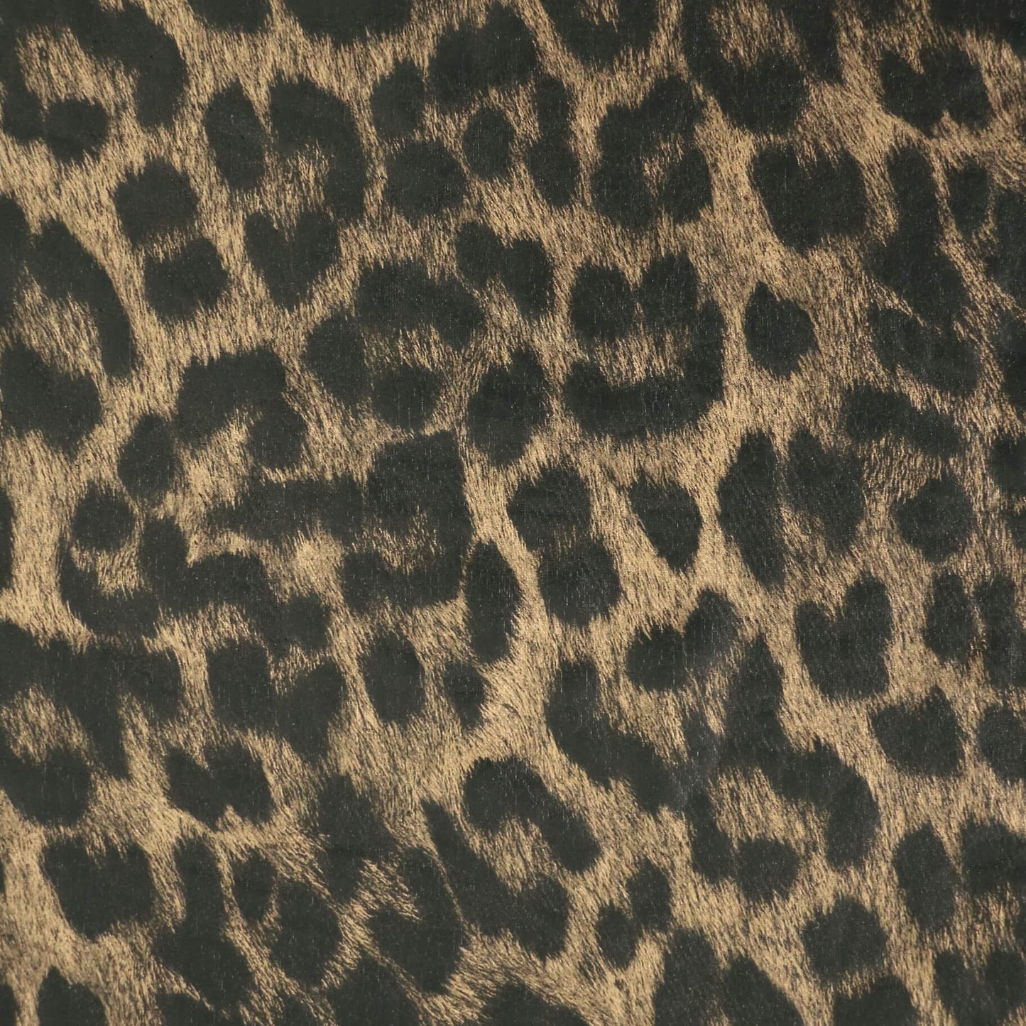 Golden Leopard Print Wet-Look Lycra Jersey per/metre