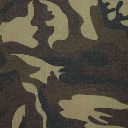 Green Camo Ribbed Jersey per/metre