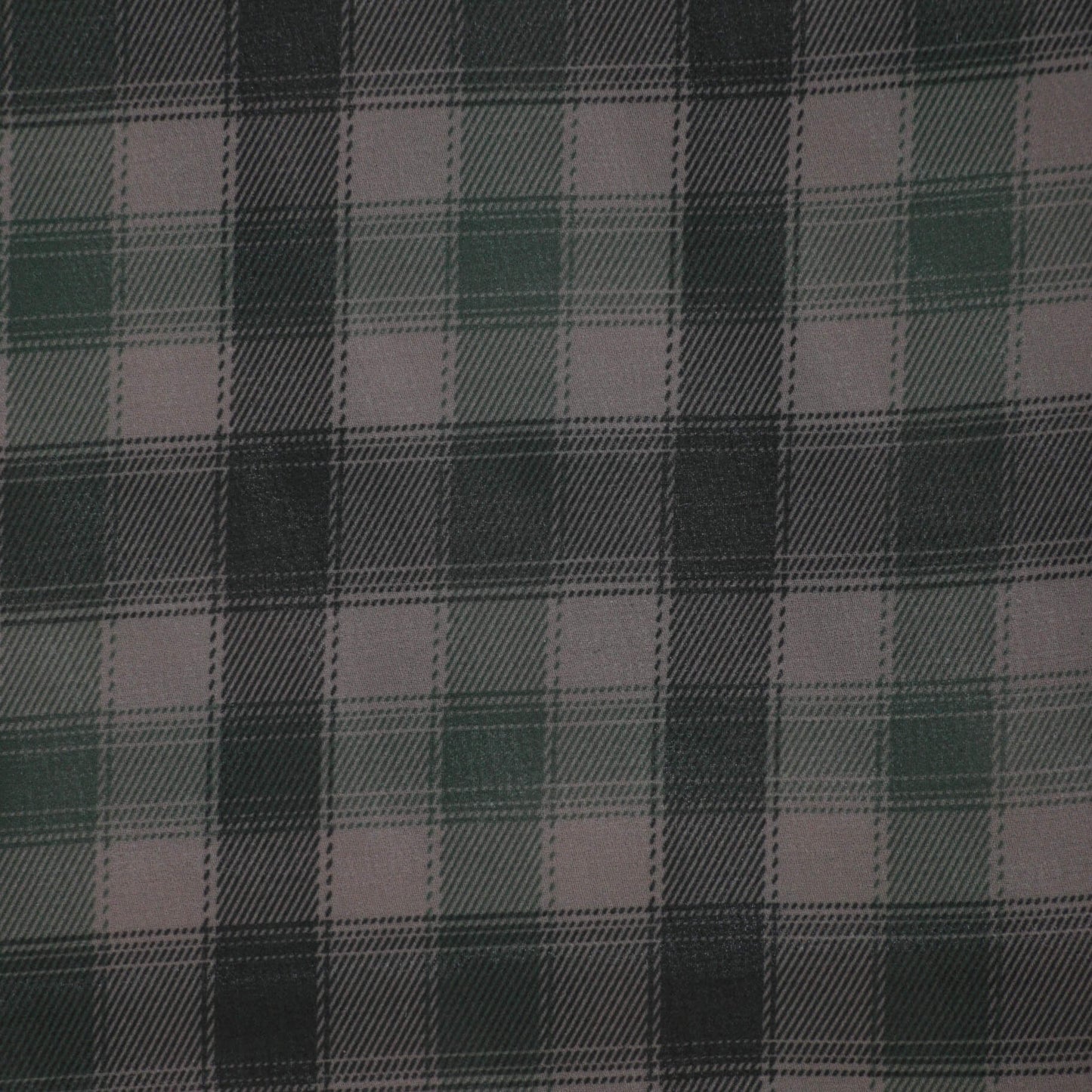 Green & Black Plaid Chiffon per/metre