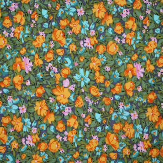 Green Ditsy Viscose 1m