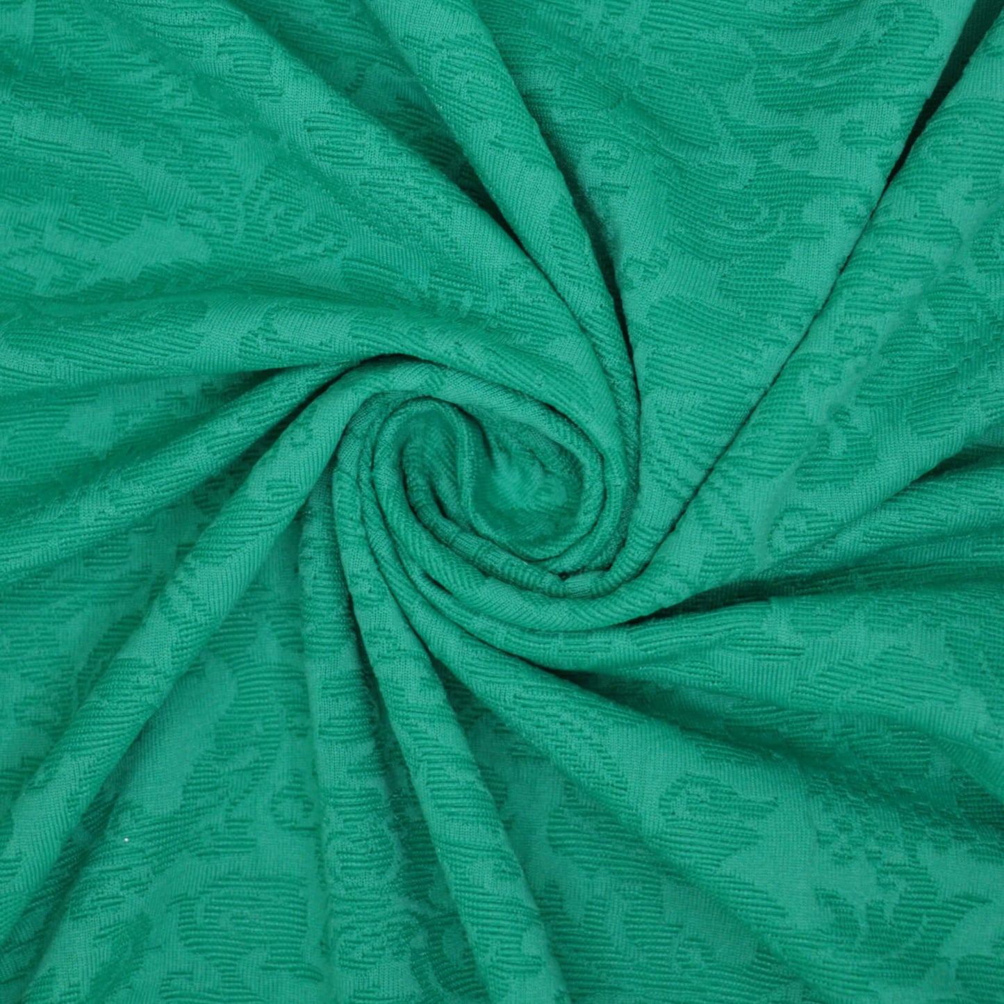Green Floral Embossed Jacquard 1m