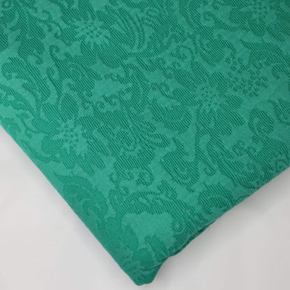 Green Floral Embossed Jacquard 1m