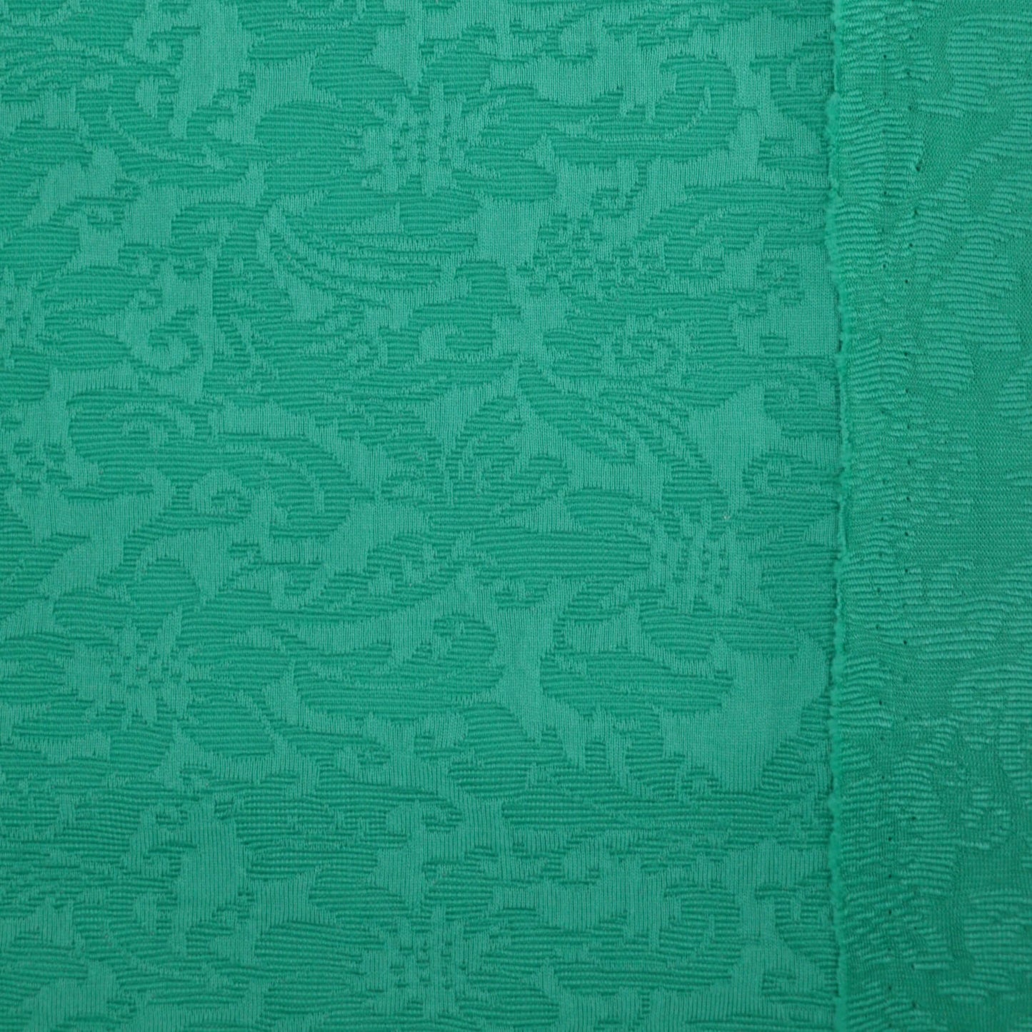 Green Floral Embossed Jacquard 1m