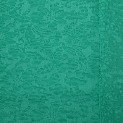 Green Floral Embossed Jacquard 1m
