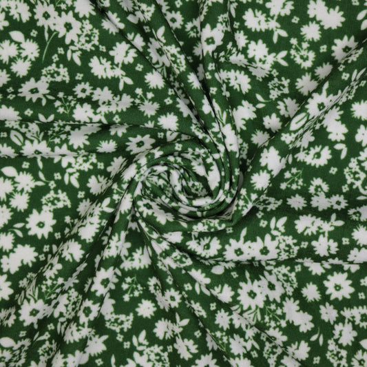 Green Floral Jersey 1m
