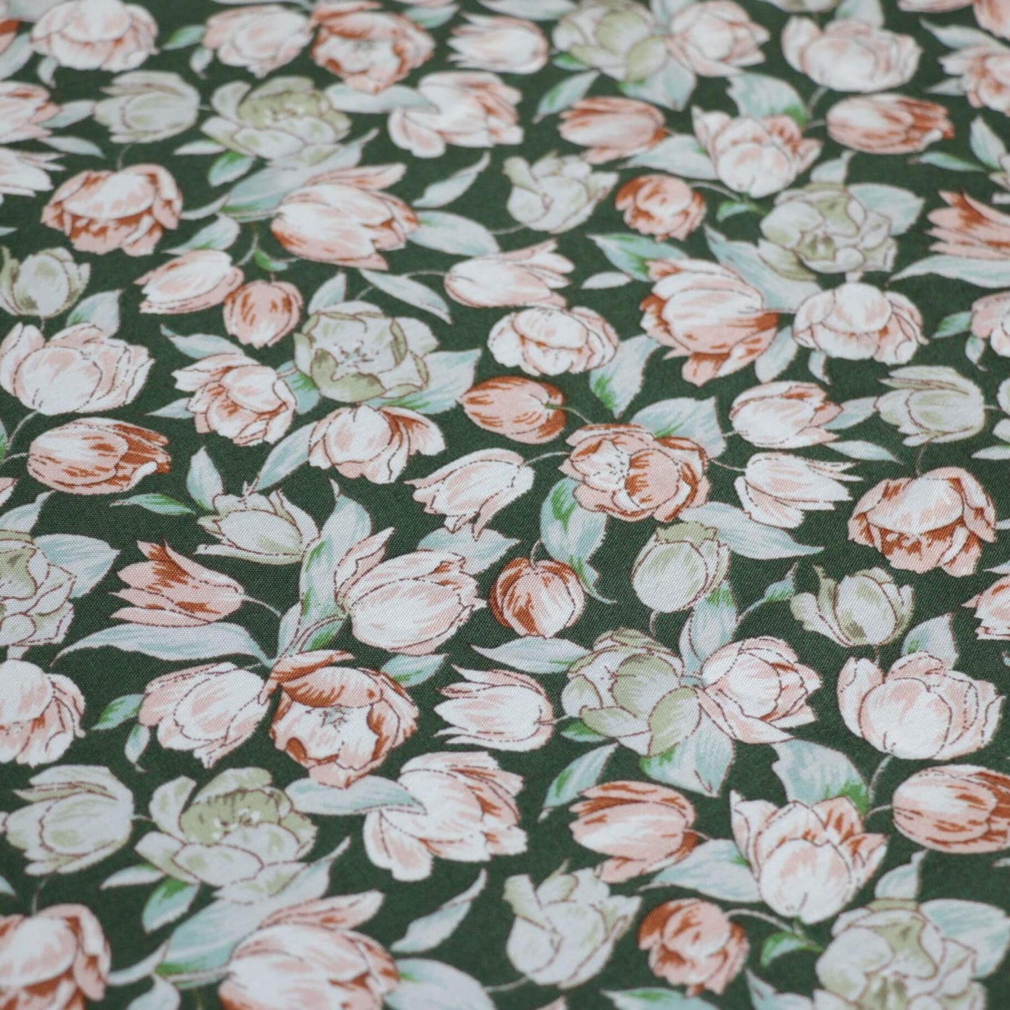Green Floral Viscose per/metre