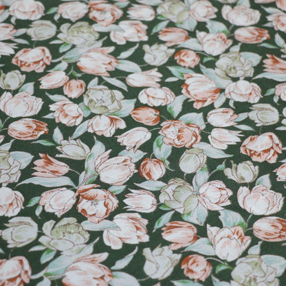 Green Floral Viscose per/metre