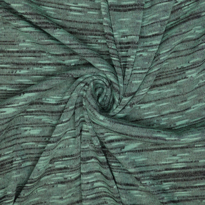 Green Marled Knit Jersey per/metre