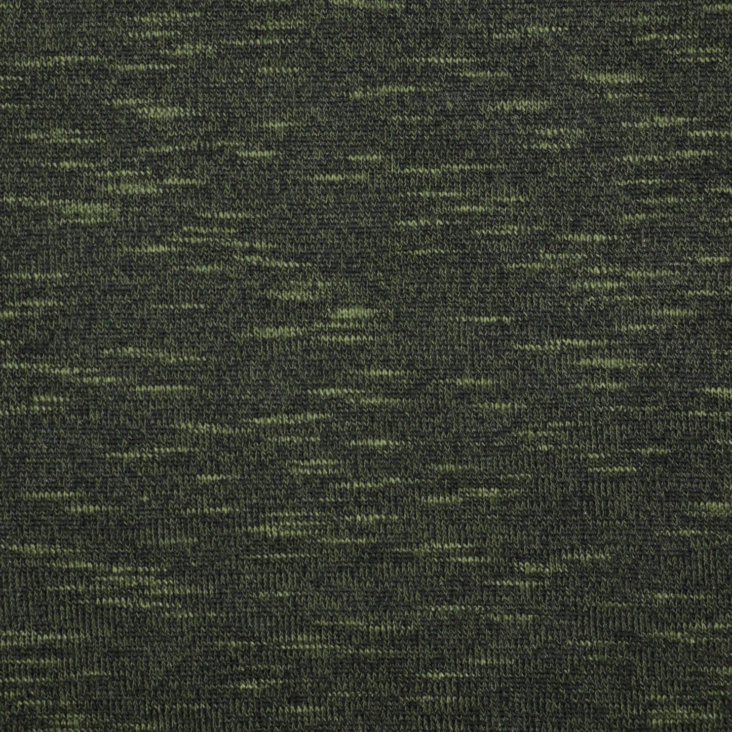 Green Melange Cotton Slub Knit Jersey 1m