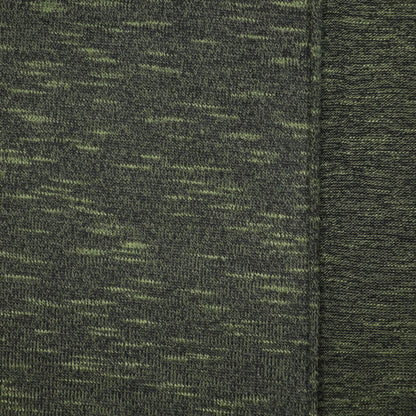 Green Melange Cotton Slub Knit Jersey 1m