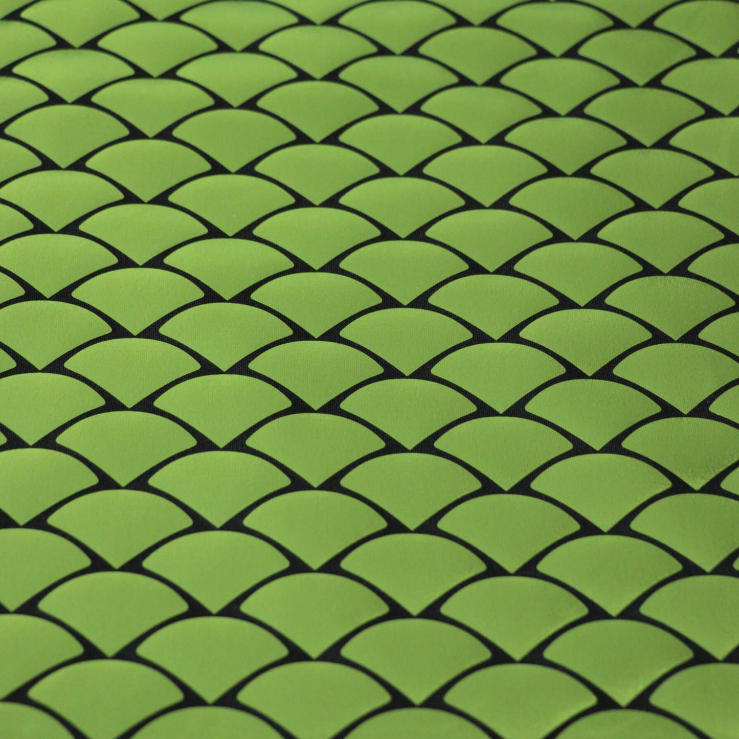 Green Mermaid Foil Spandex Jersey per/metre