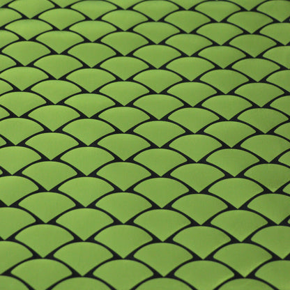 Green Mermaid Foil Spandex Jersey per/metre