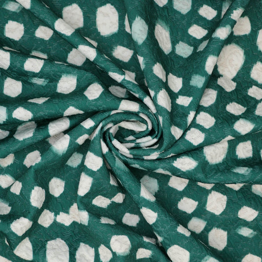 Green Spot Jacquard Knit per/metre