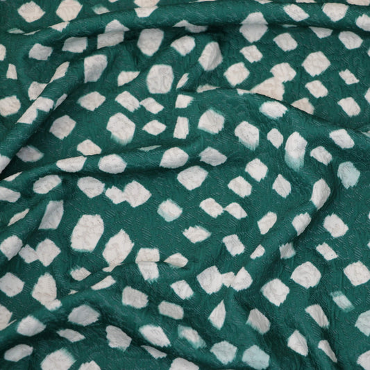 Green Spot Jacquard Knit per/metre