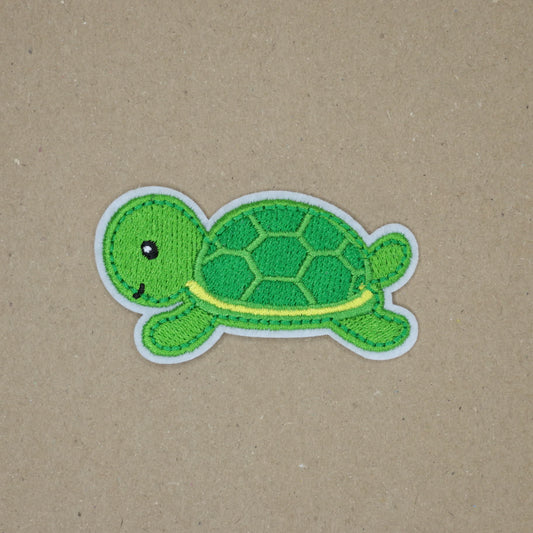 Green Turtle Embroidered Iron-On Patches 2pk