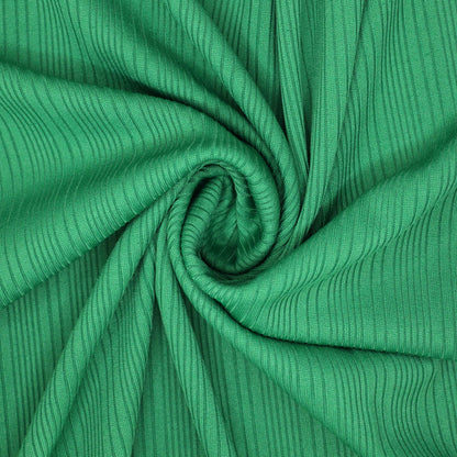 Green Variegated Ribbed Jersey 1m