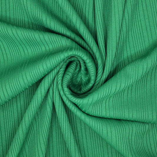 Green Variegated Ribbed Jersey 1m