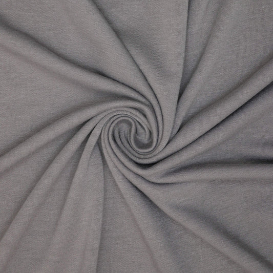 Grey Loopback Jersey per/metre