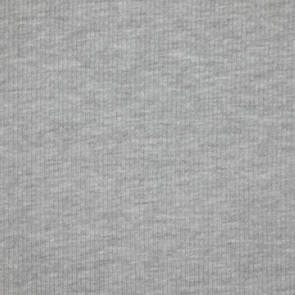 Grey Ribbed Cotton Jersey 1m