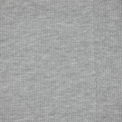 Grey Ribbed Cotton Jersey 1m