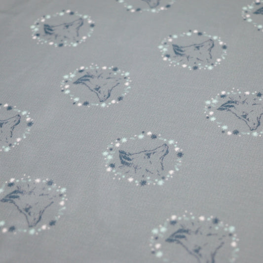 Grey Wolves Chiffon 1m