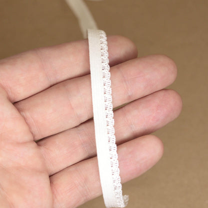 Ivory Shell Picot Elastic 10mm x 3m