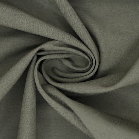 Khaki Green Poly Broadcloth 1m