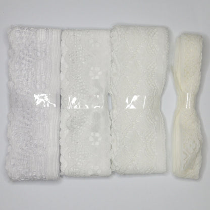 Assorted Lace Trim Stretch & Non-Stretch Mix Bundle 30m