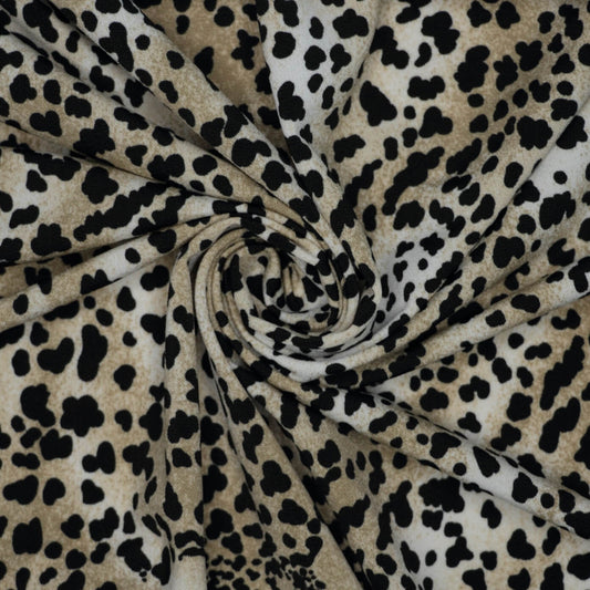 Leopard Print Beige ITY 1m