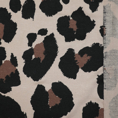 Tan Leopard Print Jersey 1m