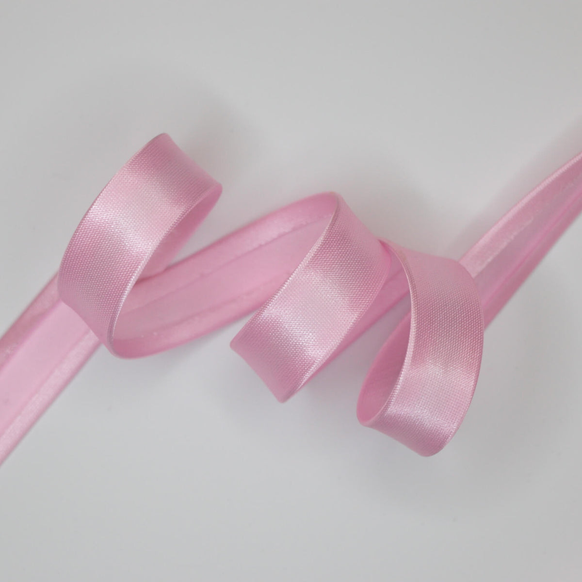 Light Pink Satin Folded Bias-Binding per/metre