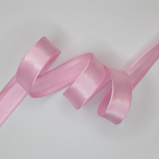 Light Pink Satin Folded Bias-Binding per/metre