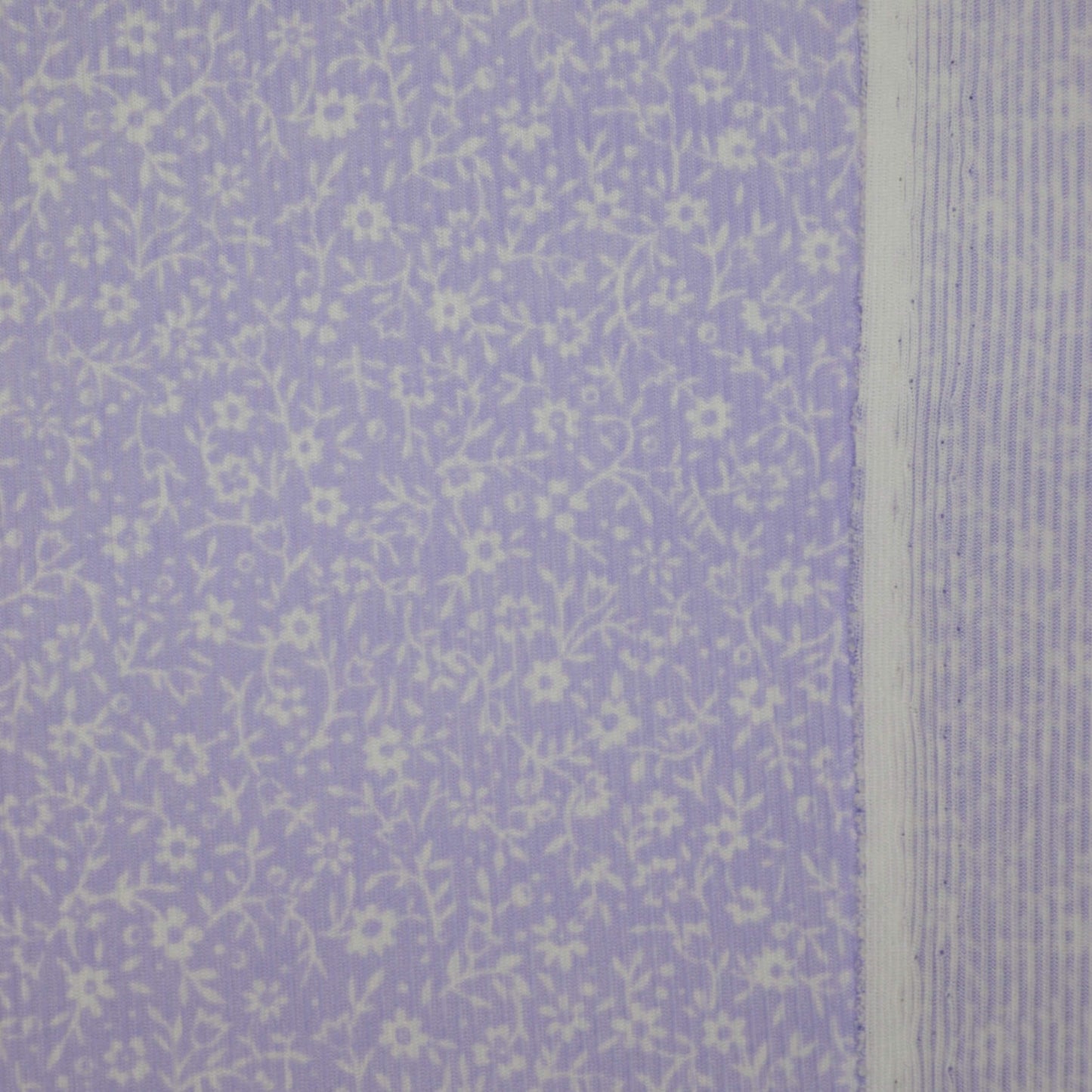 Lilac Ditsy Ribbed Jersey 1m