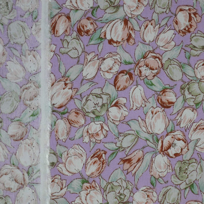 Lilac Floral Viscose per/metre