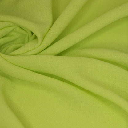 Lime Green Woven Linen-Look per/metre