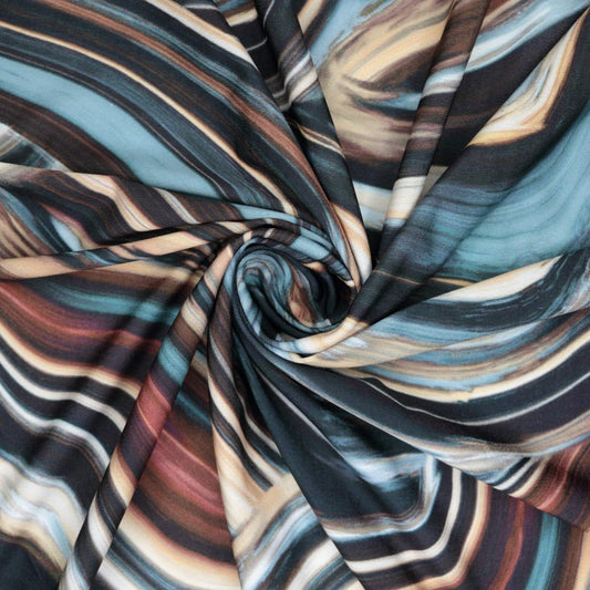 Marble Wavy Print ITY 1m