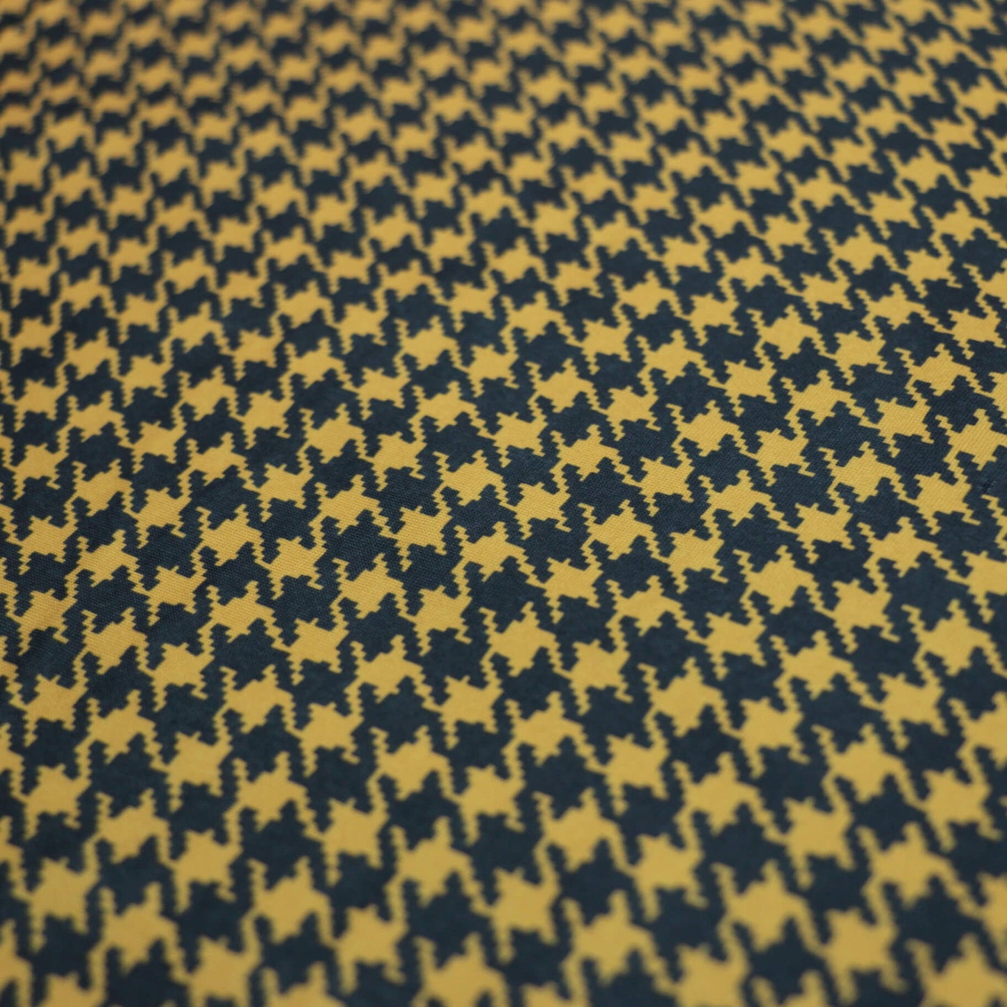 Mustard Houndstooth ITY per/metre