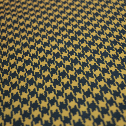 Mustard Houndstooth ITY per/metre