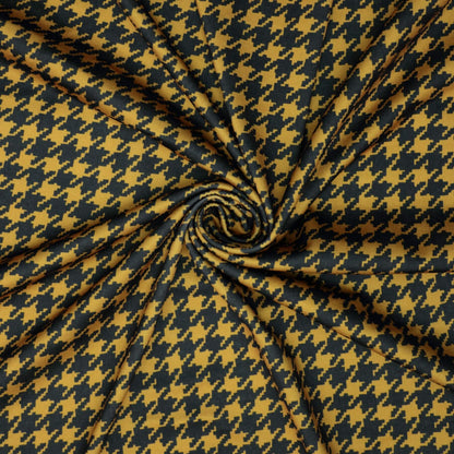 Mustard Houndstooth ITY per/metre