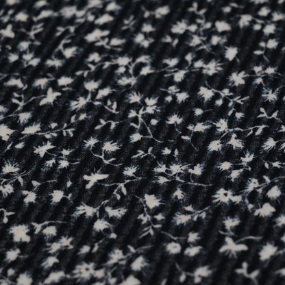 Navy Ditsy Bubble Crepe per/metre