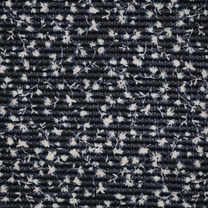 Navy Ditsy Bubble Crepe per/metre