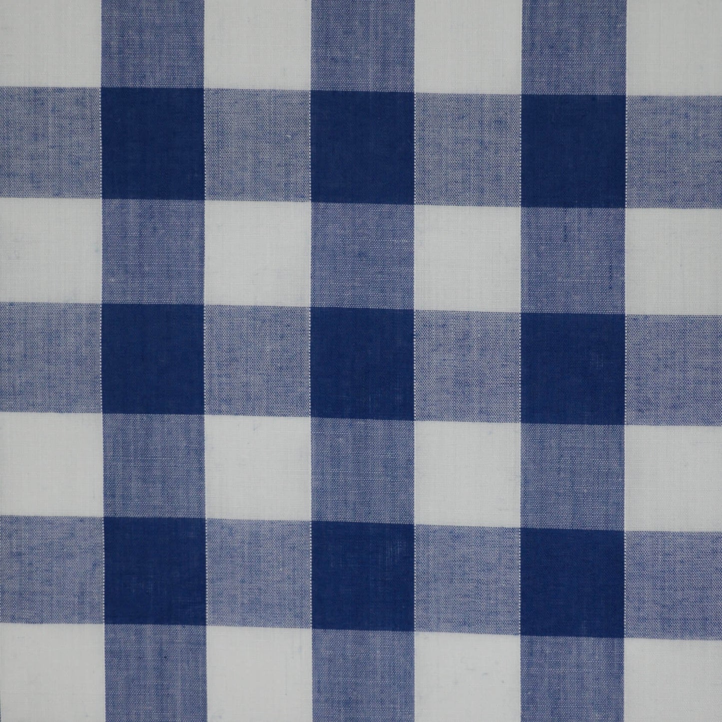 Navy & White 1 Inch Gingham Polycotton per/metre