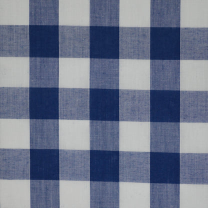 Navy & White 1 Inch Gingham Polycotton per/metre