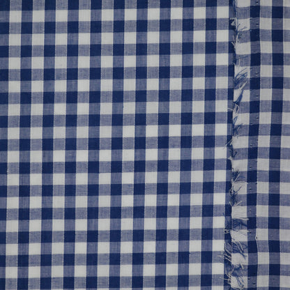 Navy & White 1/4 Inch Gingham Polycotton per/metre