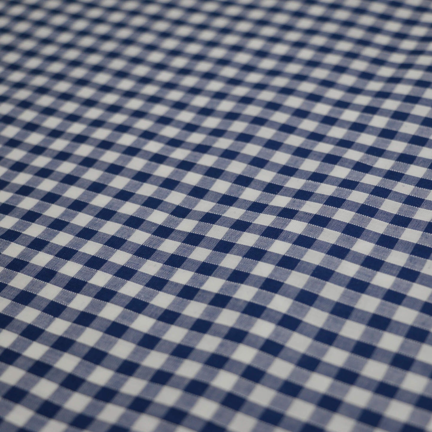 Navy & White 1/4 Inch Gingham Polycotton per/metre