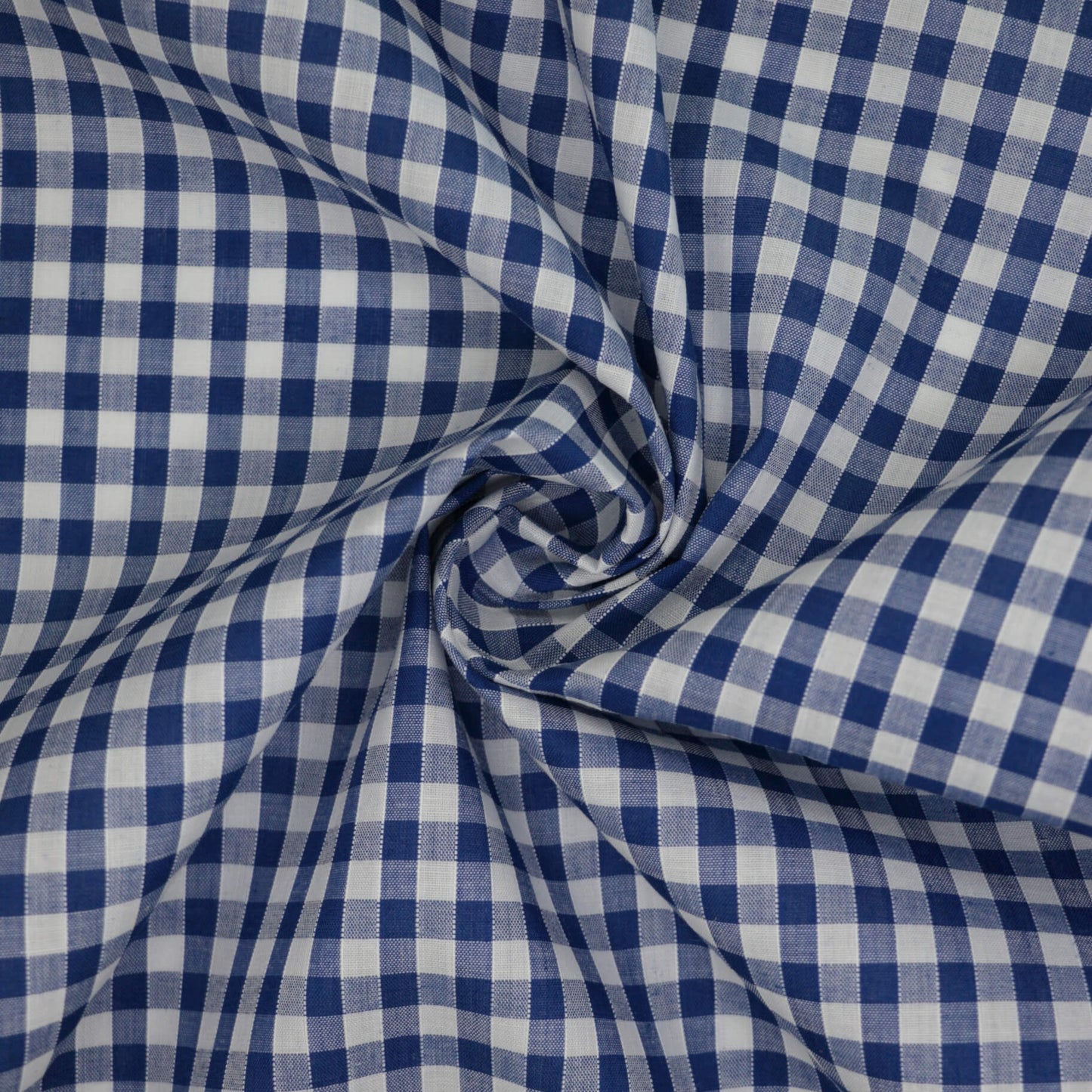 Navy & White 1/4 Inch Gingham Polycotton per/metre