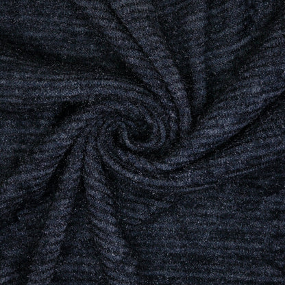Navy Knitted Corduroy Jersey 1m