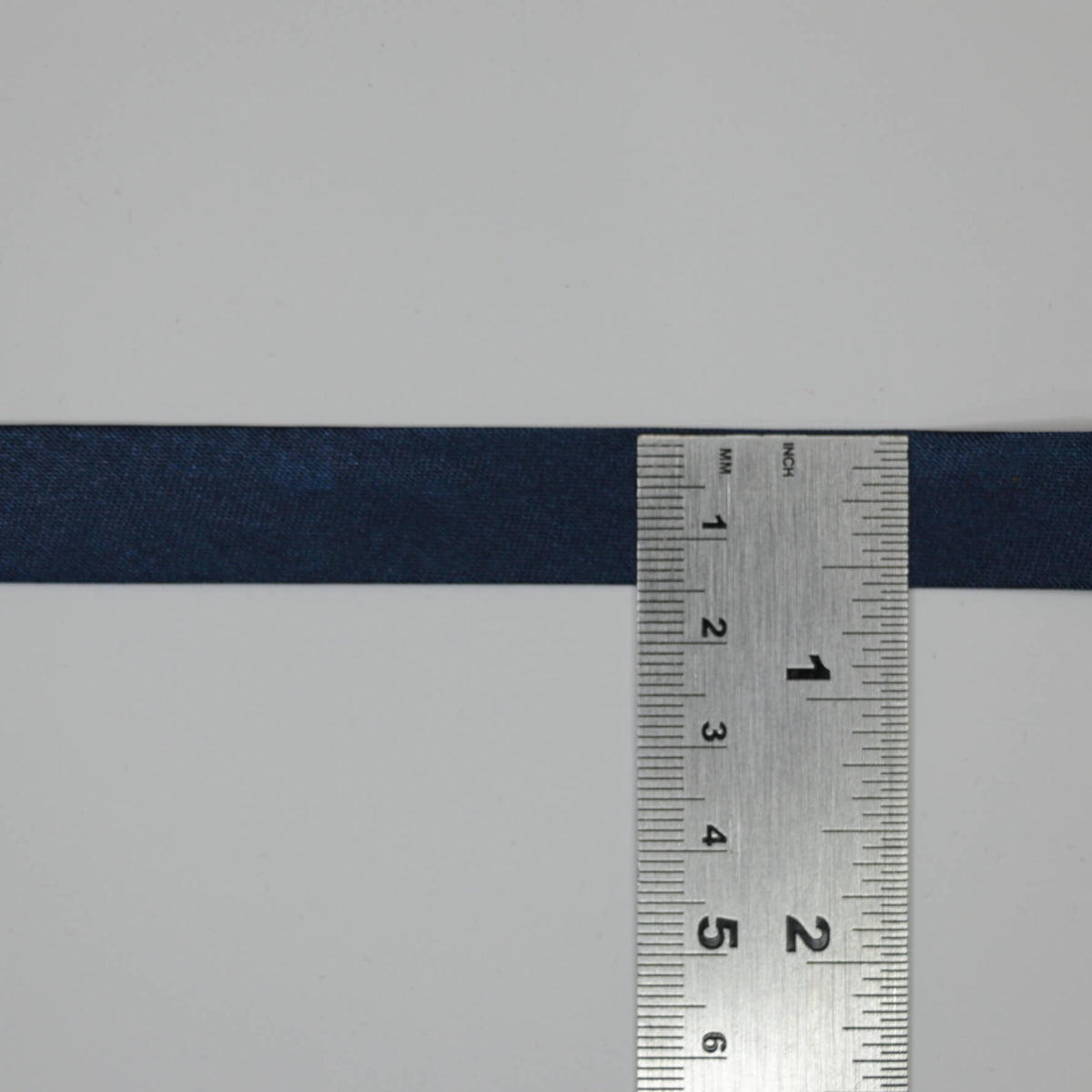 Navy Satin Folded Bias-Binding per/metre